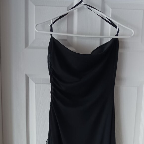 Fairweather Gown Party Dress, black size 8, halter Fairycore - Picture 3 of 5